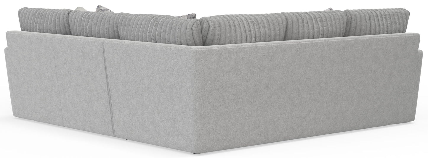 Titan - Sectional With Comfort Coil Seating, Cocktail Ottoman And Accent Pillows Included