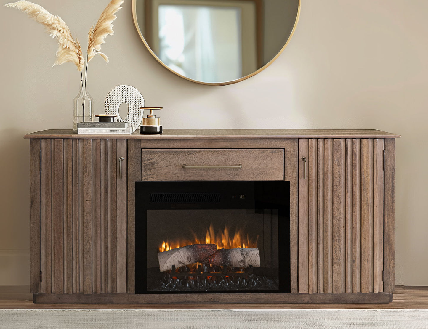 Mezquite - 1 Drawer & 2 Door TV Stand For Fire Place