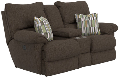 Lenny - Power Lay Flat Reclining Console Loveseat