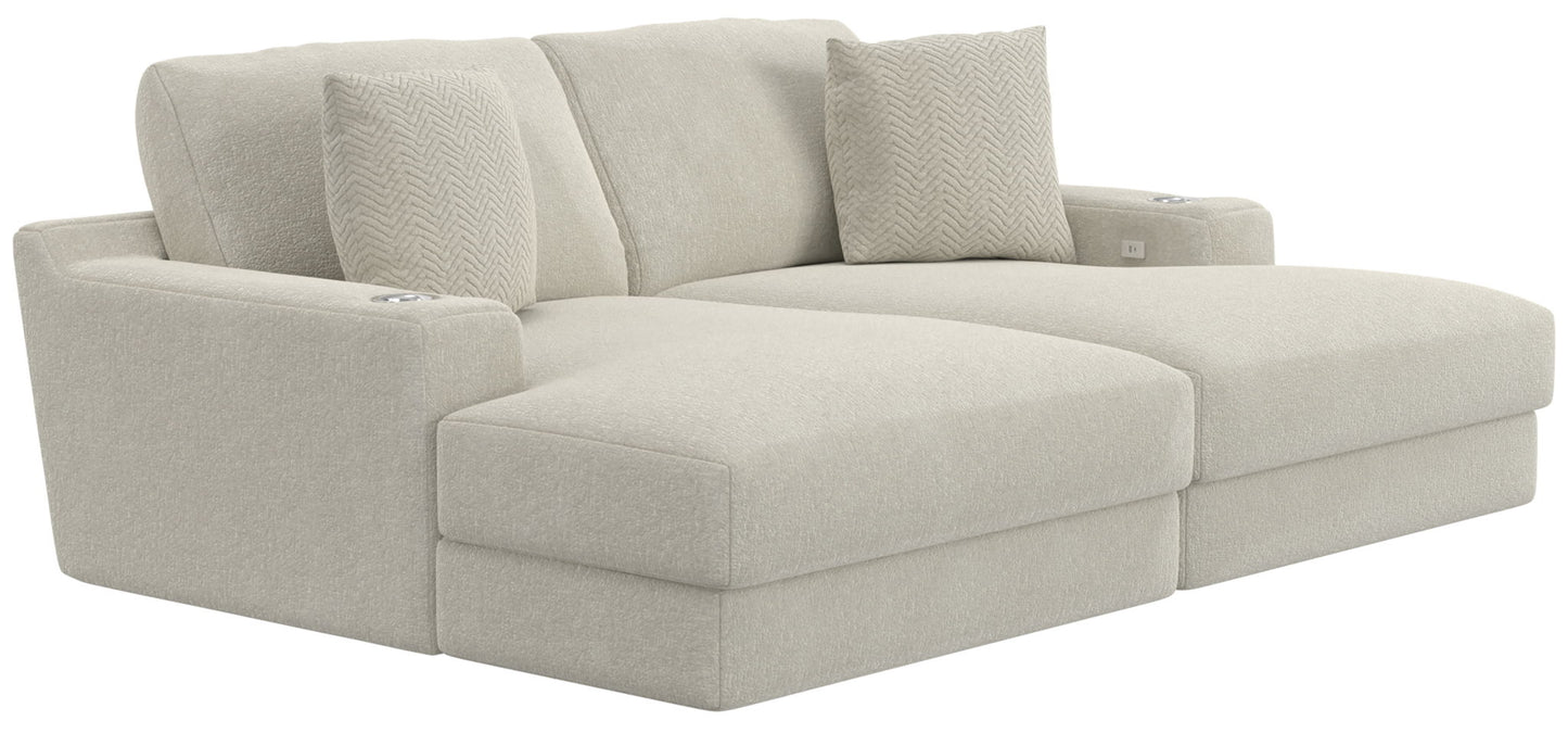 Cozy - 2 Piece Double Wide Chaise With USB Charging Ports