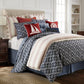 Monterrey - Queen Duvet Cover Set (Set of 4) - Blue / White