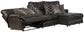 Como - 3 Piece Italian Leather Match Reclining Sectional