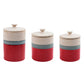 Pasadizo Stoneware - Ceramic Canisters (Set of 3) - Red