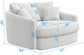 Matty - Round Accent Cuddle Chaise