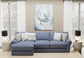 Cape May - Sofa Chaise With Comfort Coil Seating And 5 Accent Pillows Included