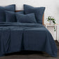 Cotton Canvas - King Stonewashed Coverlet Set (Set of 3) - Denim