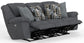Trifecta - Sofa With 3 Recliners and Drop Down Table