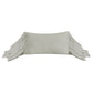 Luna - Washed Linen Long Ruffled Pillow - Light Gray