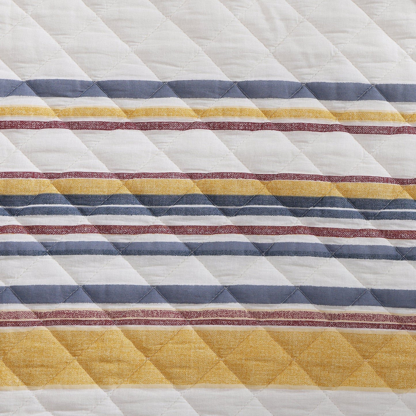 Mystic Stripe - Full/Queen Cotton Gauze Quilt Set (Set of 3) - Merlot