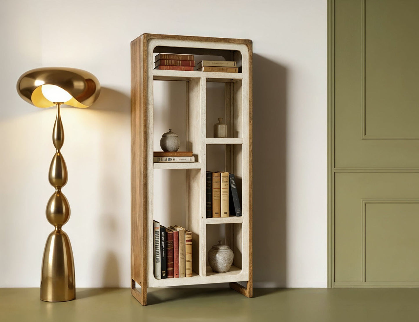 Evoke - Bookcase - Ivory / Brown