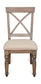 Aberdeen - X - Back Upholstered Side Chair (Set of 2) - Weathered Driftwood