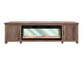 Natural Parota - Electric Fireplace - Brown Cappuccino