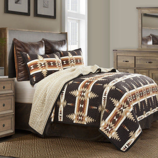 Yosemite - King Reversible Quilt Set (Set of 3) - Multi Color