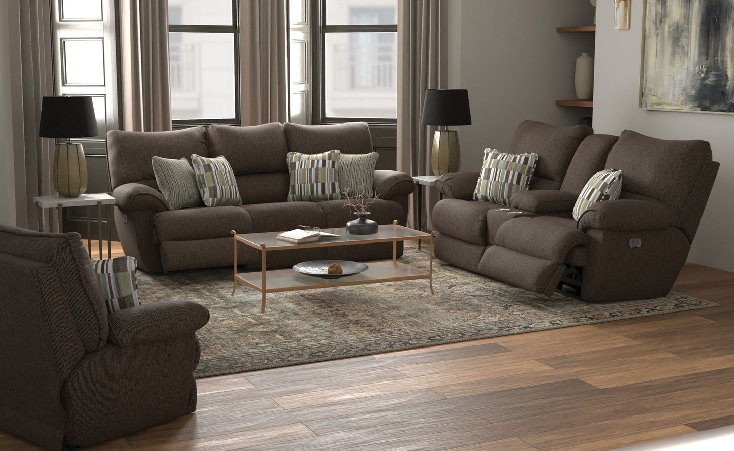 Lenny - Power Lay Flat Reclining Console Loveseat