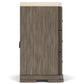 Sariel - Stone Top 3 Drawer Nightstand - Dark Brown