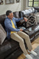 Como - 7 Piece Italian Leather Match Reclining Sectional