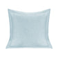 Luna - Single Flanged Washed Linen Pillow - Light Blue