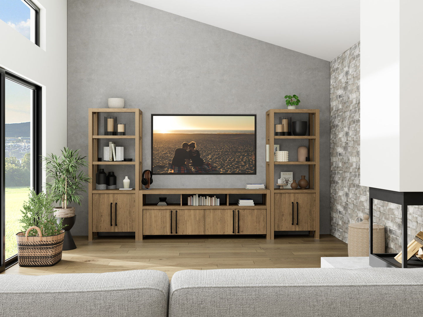 Davie - Entertainment Pier Unit - Light Brown