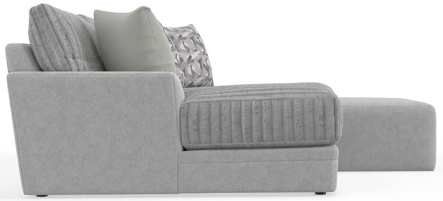 Titan - Sectional With Comfort Coil Seating, Cocktail Ottoman And Accent Pillows Included