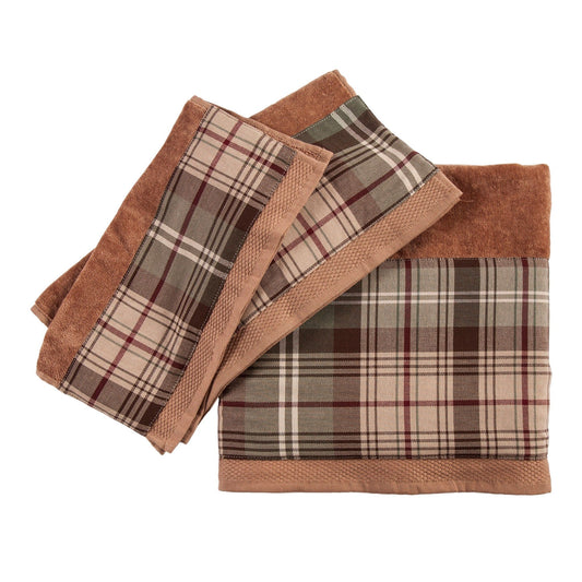 Huntsman - Plaid Towel Set (Set of 3) - Mocha