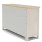 Glenndale - Six Drawer Dresser - Aged White / Wheat