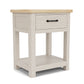 Glenndale - One Drawer Nightstand - Aged White / Wheat