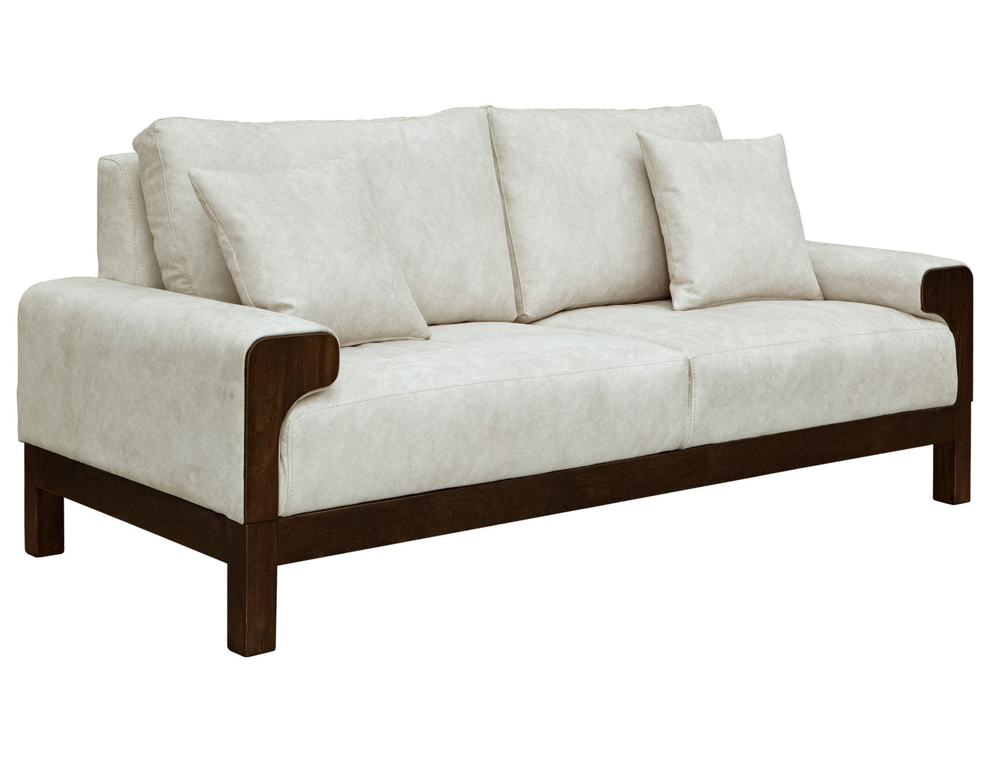 Raramuri - Loveseat - White / Dark Brown