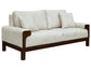 Raramuri - Loveseat - White / Dark Brown