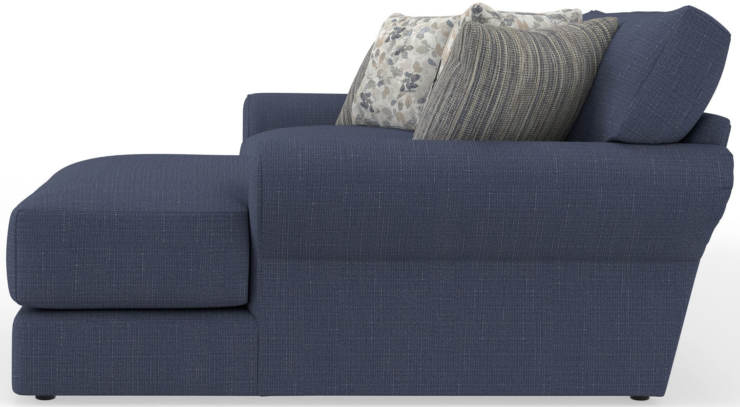 Cape May - Sofa Chaise With Comfort Coil Seating And 5 Accent Pillows Included