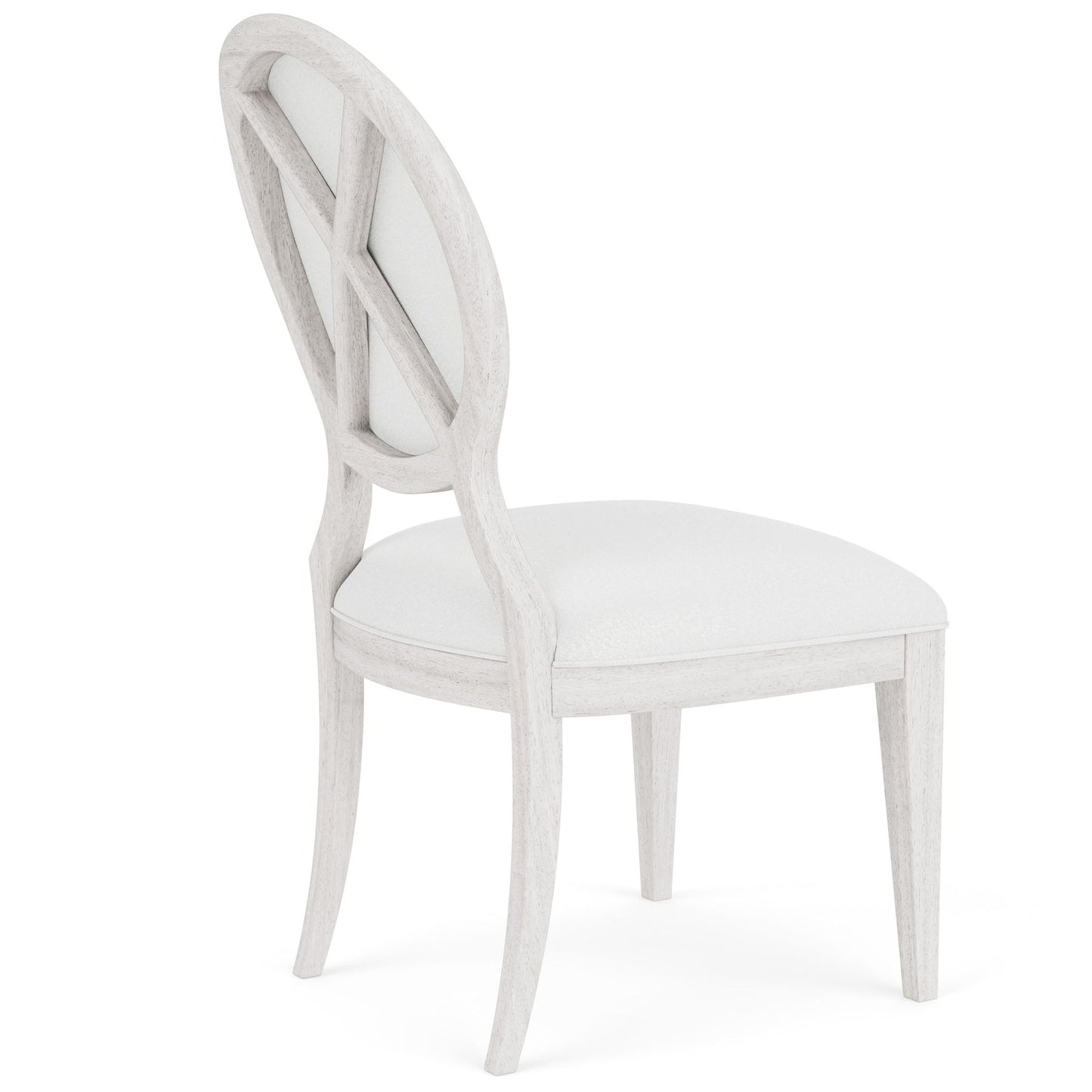 Hepburn - Oval Back Upholstered Side Chair (Set of 2) - White