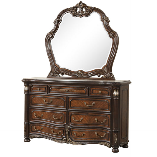 Bella Notte - Dresser Mirror - Mahogany Brown