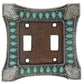 Turquoise Switch Plate - 5.5" x 4.75" Double Wall Switch Plate  - Turquoise