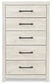 Cambeck  Panel Bed With Mirrored Dresser, Chest And 2 Nightstands