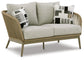 Swiss Valley Outdoor Sofa and Loveseat with Coffee Table