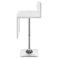 Alameda Adjustable Bar Stool White and Chrome