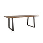 Ditman Live Edge Dining Table Grey Sheesham and Black