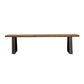 Ditman Live Edge Dining Bench Grey Sheesham and Black