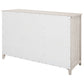 Kirby 3-drawer Rectangular Server with Adjustable Shelves Natural and Rustic Off White