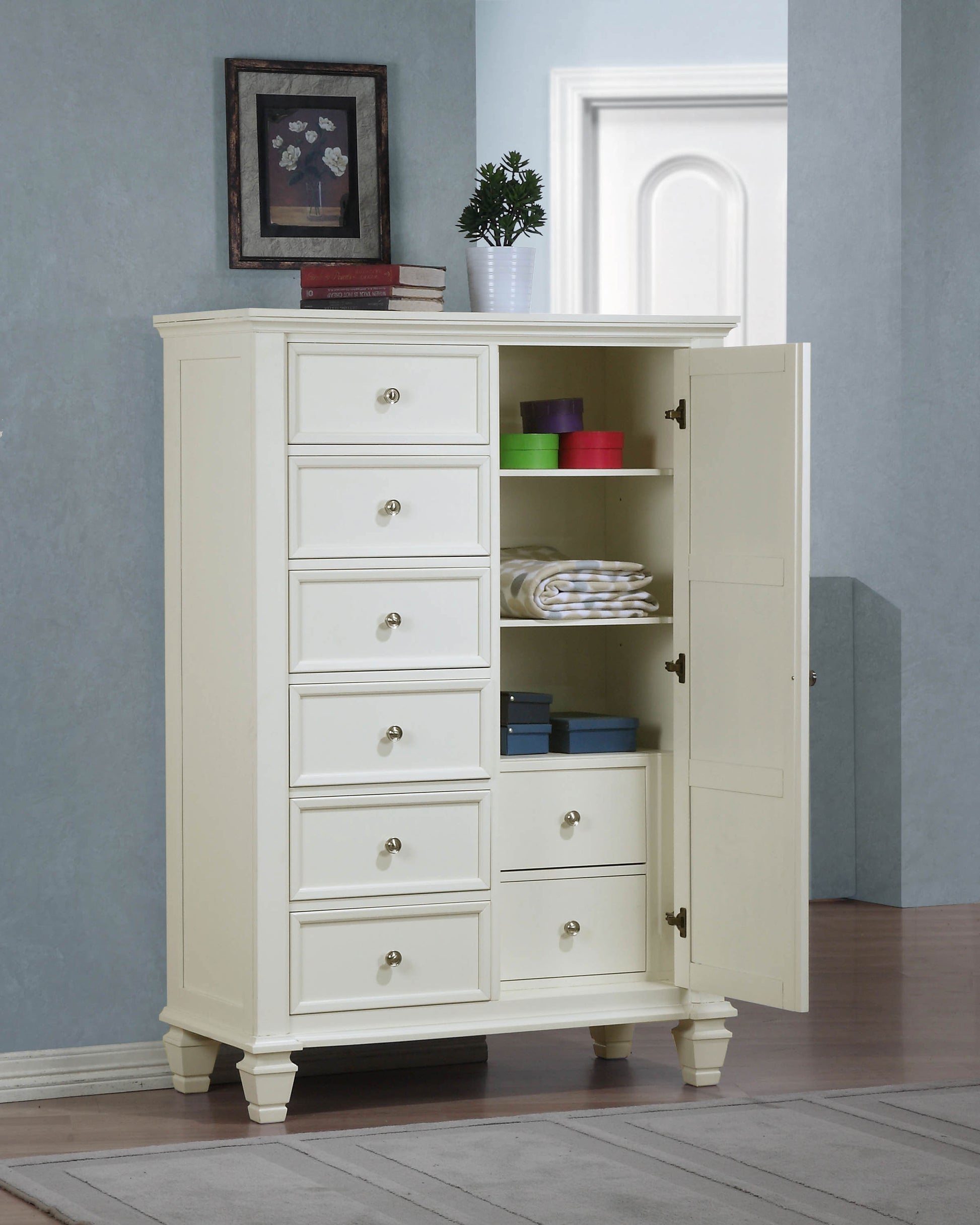 white beach dresser Sandy Beach - 5-drawer Chest