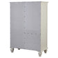 Sandy Beach 8-drawer Door Chest Cream White