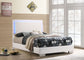 Felicity Wood Full LED Panel Bed White High Gloss
