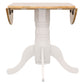 Allison 5-piece Round Drop Leaf Dining Table Set White