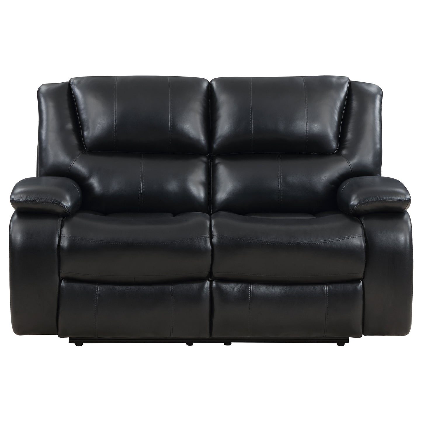 Camila 2-piece Upholstered Reclining Sofa Set Black
