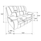 Camila 2-piece Upholstered Reclining Sofa Set Black