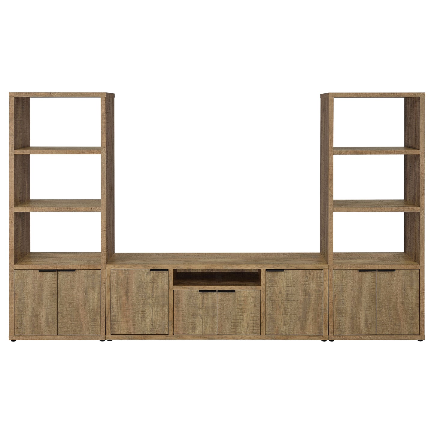 Tabby 3-shelf Engineered Wood Media Tower Mango