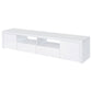Jude 2-door Engineered Wood 79-inch TV Stand High Gloss White