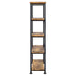 Analiese 63-inch 4-shelf Bookshelf Rustic Nutmeg