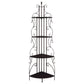 Poppy 74-inch 4-shelf Corner Bookshelf Copper and Cappuccino