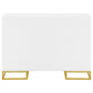 Elsa 2-door Wood Storage Accent Cabinet White and Gold