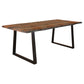 Ditman Live Edge Dining Table Grey Sheesham and Black